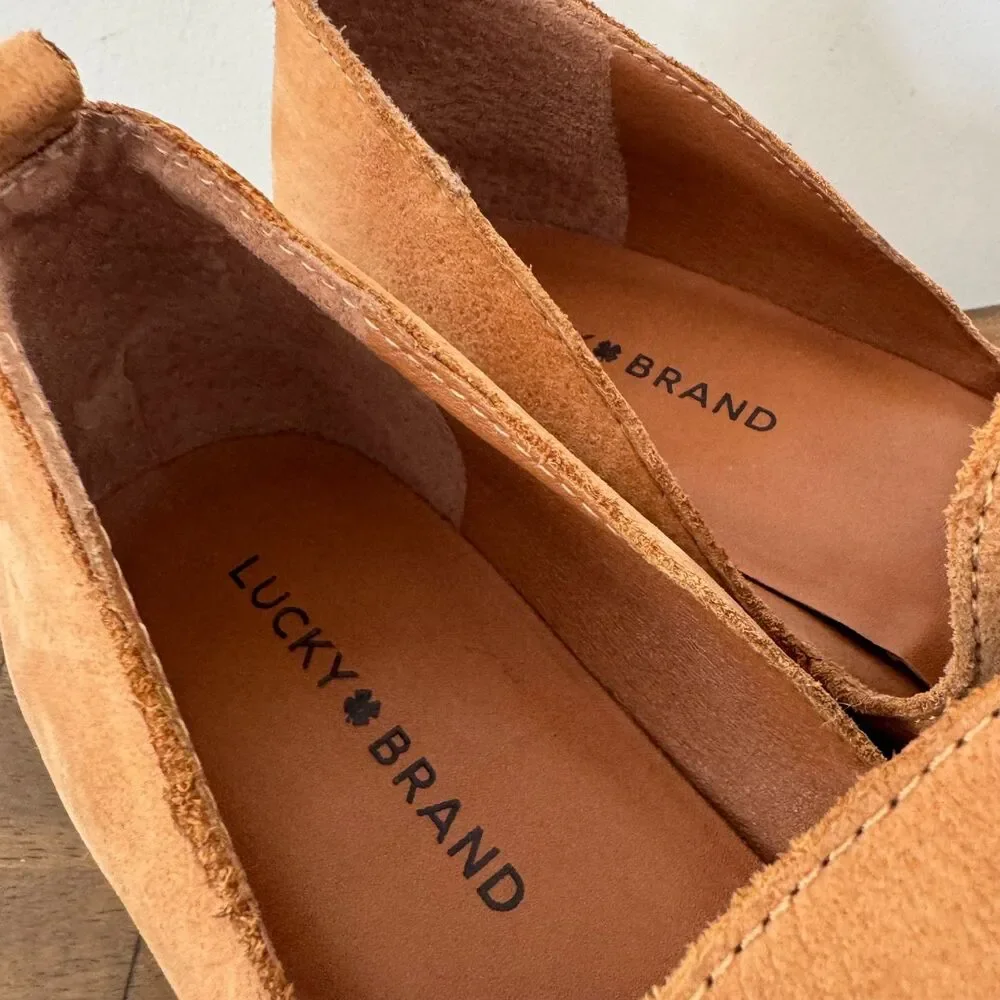 Lucky Brand Tan Leather Shootie Booties Women's 11 Western Boho Comfort